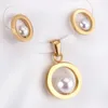 Collier boucles d'oreilles ensemble LUXUKISSKIDS mode mariée mariage Dubai bijoux cercle fausse perle boucle d'oreille ensembles de bijoux pour femmes filles