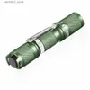 Zaklampen EDC Outdoor Camping Zaklamp Zelfverdediging Krachtige LED-verlichting Groen 900 lumen Krachtige zaklamp AA 14500 Licht TOOL AA 3.0 Q231130