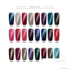 Nagelgel nagelgel långlastande magnetisk professionell 3D -kattögon lackar blickar av UV Colorf Polish Drop Delivery Health Beauty Art DH7V DHWTT