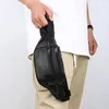 Taille Sacs En cuir hommes taille poitrine sac mince Sports de plein air tactique Pauch mâle petit course Fanny Pack bandoulière poitrine argent ceinture sacs 231129