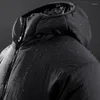 ハンティングジャケットSZNミリタリーダウンメンズ風力防水戦術ジャケット屋外厚い暖かい仕事ハイキングフード付きコートパーカ