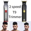 Hårtrimmer 2023 T9 USB Clipper Professional Electric Hair Trimmer Barber Shaver Beard 0mm Men Cutting Machine for Men 231129
