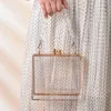 Avondtassen transparante luxe designer tas bruid duidelijke koppelingsportemonnee uniek gevormde feestavond handtassen acryl crossbody dames tas 230428