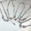 Chaînes Ventfille Silver Couleur Opal Collier pour femmes fille liquide Lava Star Bijoux irréguliers 925 Timbre Cadeau d'anniversaire Dropshippping