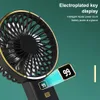 USB Mini Fan Oplaadbare draagbare draagbare handheld fan digitaal display Lazy tijdelijke tijdelijke reizen winkelen koeling thuis auto luchtkoeler