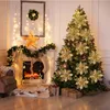 Сушеные цветы 5 шт. 91116 см блестящая рождественская искусственная подвеска в виде рождественской елки для дома Навидад годовые украшения декор искусственный цветок 231130