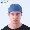 Beanie/Skull Caps Zomer Heren Ademende Docker Beanie Cap Randloze Sailor Fisherman Leon Hoed Verstelbare Verhuurder Hoed Skullcap Hardloop Zomerpet Q231130