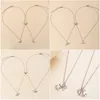 Pendentif Colliers 2 pcs Couple Collier Aimant Amant Coeur Dinosaure Magnétique Pour Femmes Hommes Amitié Fête Bijoux