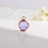 DIY Jewelry 8.6MM Round Crystal Birthstone Charms Rose Gold Beads for Wholesale (No Chain)