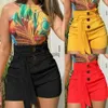 Women's Shorts Women Short High Waist Pleated Tight Temperament Ladies Summer Lace Up Skinny For Daily Lifeyolq