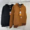 Kış tuval ceket erkek kadın fermuarlı ceketler tasarımcı ceket carhart vintage hoodie giyim dirençli iş kıyafetleri erkekler rahat rüzgar kırıcı 818ess