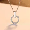 Designer 3A Zircon Ring Pendant Necklace Women Fashion Luxury Brand Box Chain s925 Silver Necklace Female Sexy Collar Chain High-end Jewelry Valentine's Day Gift