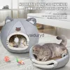 Kattbäddar möbler djup sömn säng tecknad husdjur vikbar avtagbar tvättbar sömn för liten hundmatta påse catsvaiduryd