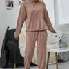 Vrouwen Tweedelige Broek Vrouwen Set Winter Warm Pak Harige Sweatshirt Mode Effen Sets Lange Mouw Thuis Casual Chandal Mujer