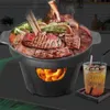 Liten Barbecue Stove KoreanStyle Hushåll Kök OnePerson Outdoor BBQ Smoke Japanesestyle Small Roasting Pot Meattool 22060260D