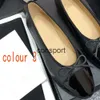 Designer Paris Luxe Noir Ballerines Chaussures Channellies Chaussure Femmes Marques Matelassé En Cuir Véritable Slip sur Ballerine Bout Rond Dames Robe Chaussures Zapatos De Mujer