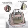 Transportadores para gatos Cajas Casas Hanpanda Portador portátil para mascotas Bolsa plegable y transpirable Ventana lateral grande Malla transparente Bolsa de viaje con un solo hombro vaiduryd