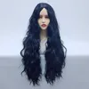 parrucca di nuovo stile cedevole per ragazze parrucca di capelli lunghi neri copertura della testa permanente di mais capelli ricci lunghi copertura della parrucca versione coreana naturale
