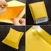 Mail Bags 50/100Pcs Yellow Kraft Paper Bubble Mailers Packaging Self Seal Padded Envelopes Poly Lined for Bussiness 230428