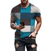 Men's T Shirts 2023 Summer Fashion T-shirt 3D Printed Breathable Street Style Stitching Print Tee