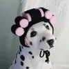 Abbigliamento per cani Cappello a forma di capelli ricci carini Adorabile copricapo per gatti domestici Morbido e leggero Cosplay per feste per forniture di travestimenti