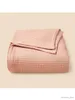 Blankets Swaddling Waffle Baby Blanket Personalized Super Soft Newborn Cotton Bedding Knitted Gift Blanket Muslin R231130