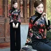 Ropa étnica 2023 Chino Otoño Invierno Arte Tradicional Blusa Mujeres Elegante Vintage Hanfu Top Graceful Cálido Abrigo Corto A797