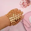 Bangle Kurdistan Armband Gold Plated Bridal Hand smycken Dingle Ball Back Chain Mellanöstern Pulceras Y Brazaletes Mujer