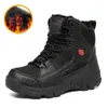 Stivali caldi in pelliccia tattici militari da uomo Special Force Desert Combat Army Outdoor Hiking Ankle Shoes Work Saft 231130