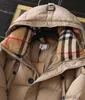 Parkas en duvet pour femmes de 23 ans, compteur à la mode et beau avec capuche à col à carreaux, doudoune de longueur moyenne pour femmes KE58