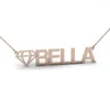 Colliers pendants Collier de nom personnalisé Ufine avec Symbole Crystal Bar Cooper de haute qualité N2128