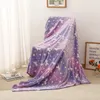 Blankets Glow in The Dark Blanket Unicorn for Winter Fleece Warm Kids Christmas Gift 231130