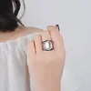 Klaster pierścieni damski biżuteria silve owalny kolorowy pierścień księżyca