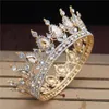 Kristall Vintage Royal Queen König Tiaras und Kronen Männer Frauen Pageant Prom Diadem Ornamente Hochzeit Haarschmuck Zubehör Y20072260R