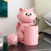 Decorative Objects Figurines Creative And Interesting Cat Pencil Case Office Desktop Decoration Accessories Resin FRP Animal Desk Storage Ornaments 231129