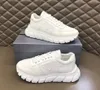 Re-Nylon Brush Leather Sneakers Chaussures Chunky Rubber Tread Sole Baskets Blanc Noir Skateboard Technique Extra-léger Business Confort Décontracté Marche EU38-46