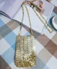 Evening Bags Luxury Designer Handbag Metal Chain Tote Bag Hollow Clutch Women's 2023 Trend Female Travel Holiday Shoulder