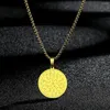 Chains Stainless Steel 72 Names Of The God Moses Gold Plated Pantend Necklace For Men And Women