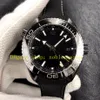 5 cor vs fábrica automática cal.8906 Assista Men 45,5mm 600m Dial preto Moldura de cerâmica Bracelete de borracha Clasp dobrável