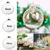 Party Decoration 10st Transparent Christmas Ball Plastic Baubles Clear Fillable Xmas Tree Hanging Ornament Year Home Decorations