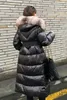 Parkas 23 Winter New True Hair Collar White Duck Women's Slim Fit Mid Length Thickened Warm Down Coat Gbvr