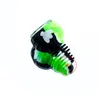 Wasp Skull Style Smoking Glow In The Dark Portatile sostituibile 14MM 18MM Interfaccia maschio maschio Bong Pipa ad acqua Pipa alle erbe Tabacco Vetro Nove fori Ciotola Bubbler DHL