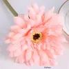 Gerbera à branches courtes, fleurs artificielles, décoration de maison, fleurs en soie, décoration de Table de mariage, accessoires de photographie, fausse guirlande florale