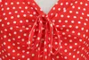 Robes décontractées Femmes Robe d'été 1950s 60s Pin Up Big Swing Robe Party Workwear Rockabilly Vintage Blanc Polka Dot Robe Robes