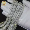 Vente 925 Sterling Silver Hip Hop 10mm 12mm 14mm 15mm Iced Out Moissanite Diamond Cuban Link Chain