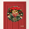 Decorative Flowers 30cm Merry Christmas Garland Wreath Decor Wall Door Hanging Ornaments Xmas Pendant Decorations