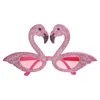 Zonnebrillen Springglazen Flamingo Shape Lens volwassen pailletten frame voor het nemen van PO