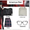 Persona kurusu akira uniforme escolar fantasma coringa amamiya ren peruca cosplay halloween natal anime trajes p