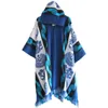 Mens Hoodies Sweatshirts Retro Casual Loose Hooded Knitted Shawl Ethnic Totem Long Wind Shoulder Coat 231129