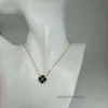 ontwerper van klaver ketting mode omkeerbare klaver ketting vrouwen INS titanium stalen ketting kleurloos Valentijnsdag vriendin 18K cadeau